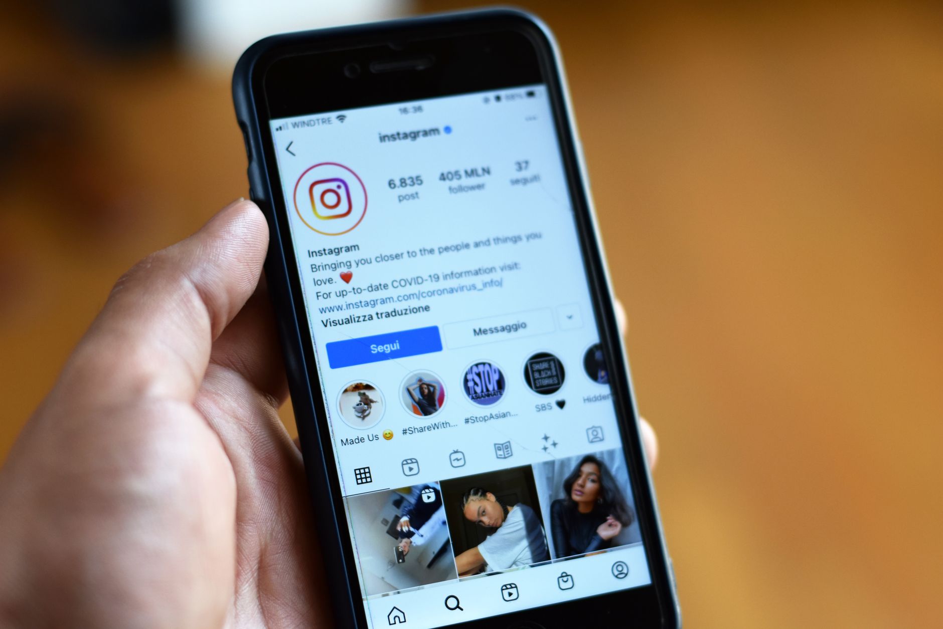 écran Instagram désactivation