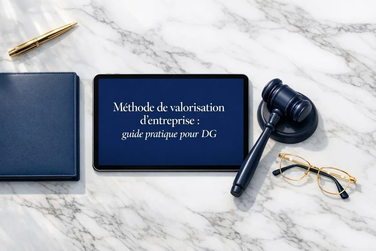 Dirigeant analysant un bilan comptable pour calculer la valorisation d'une entreprise